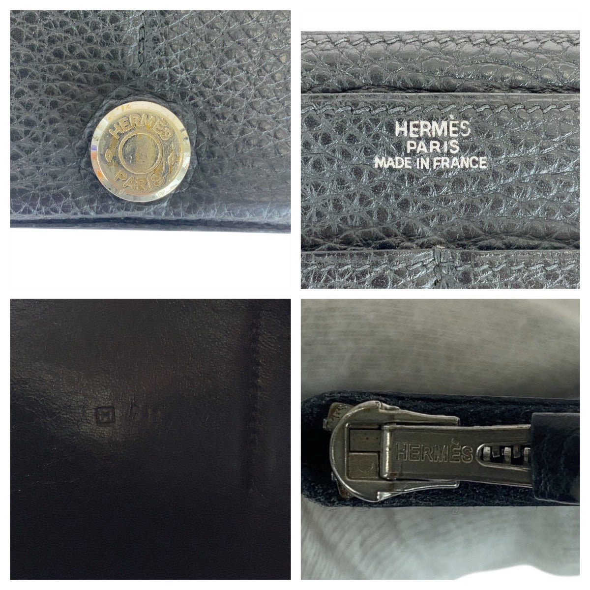 16992
HERMES エルメス ドゴンGM ブラック 黒 シルバー金具 トゴ 長財布 ロングウォレット ▫︎H刻印  メンズ ABP64