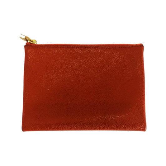 16993
HERMES エルメス アトゥーPM オレンジ ゴールド金具 レザー ポーチ  レディース