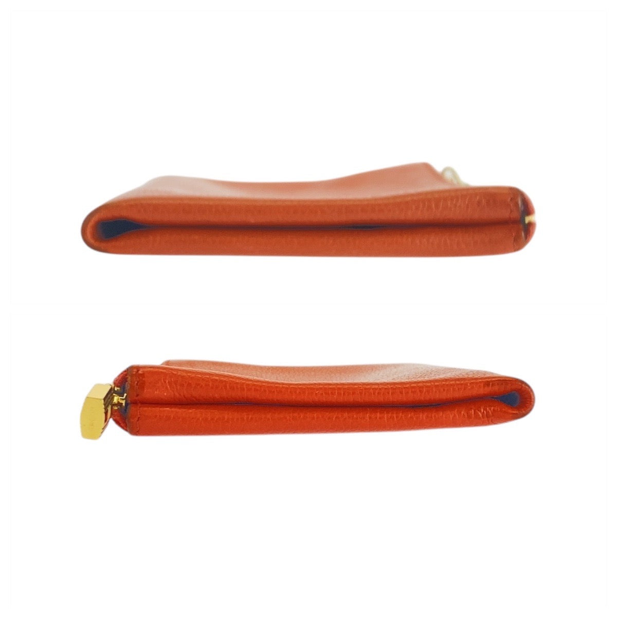 16993
HERMES エルメス アトゥーPM オレンジ ゴールド金具 レザー ポーチ  レディース