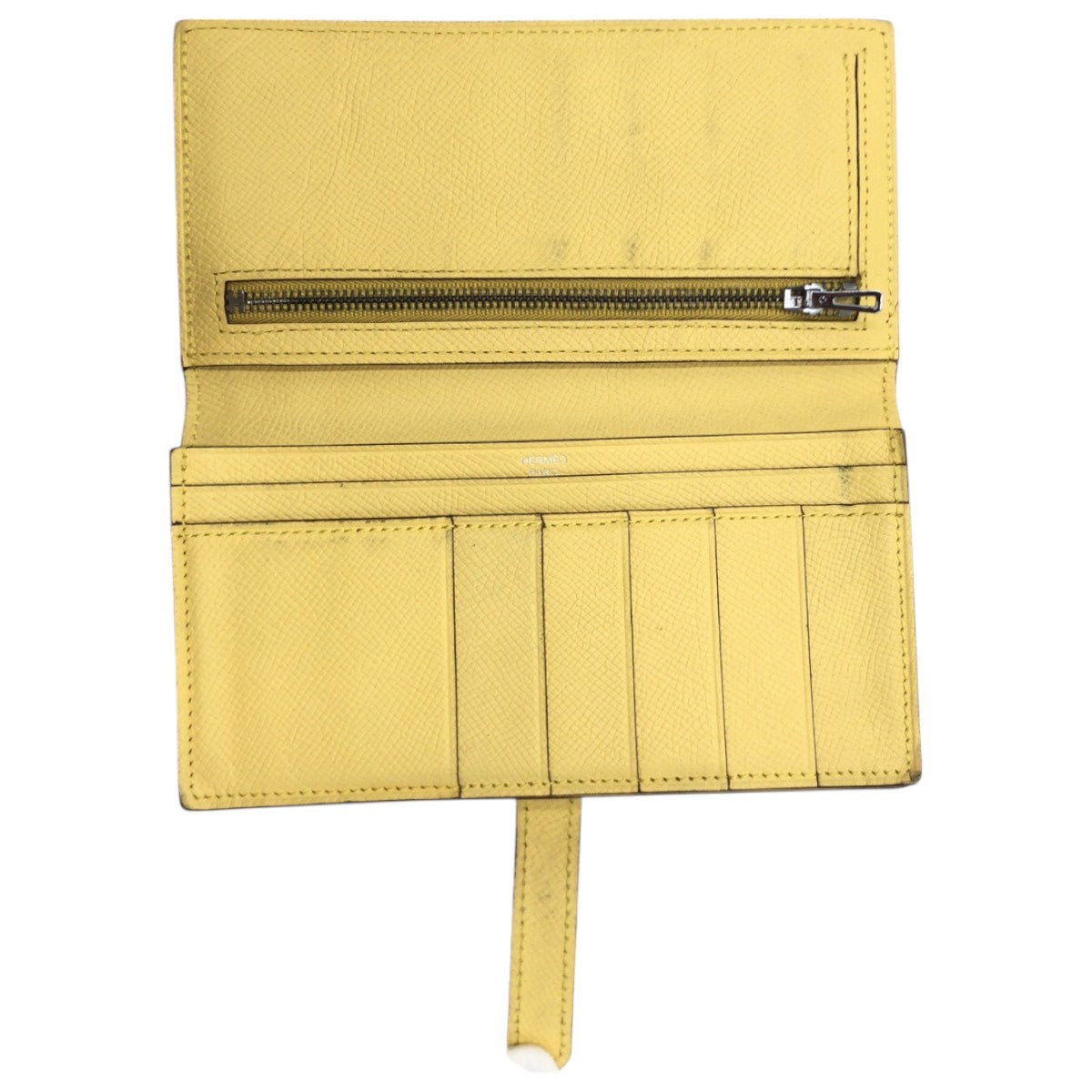 16996
HERMES エルメス ベアンスフレ イエロー シルバー金具 ヴォーエプソン 長財布 ロングウォレット □P刻印  レディース AB62