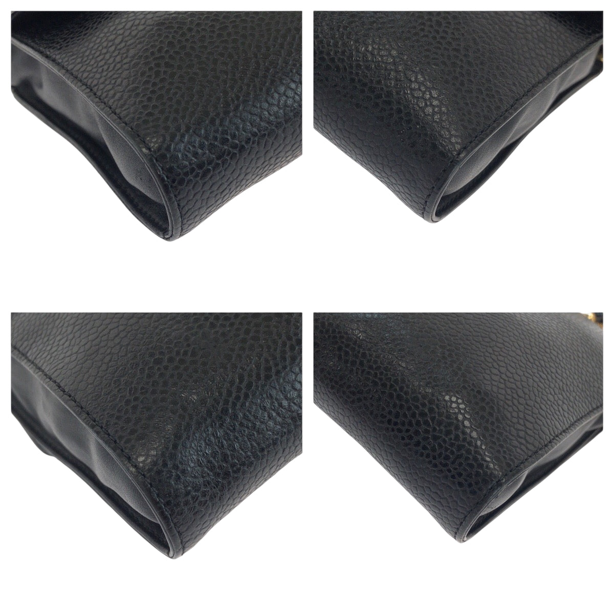 16999
CHANEL シャネル ココマーク ブラック 黒 ゴールド金具 キャビアスキン チェーンショルダーバッグ ポシェット シガレットケース レディース ABP78