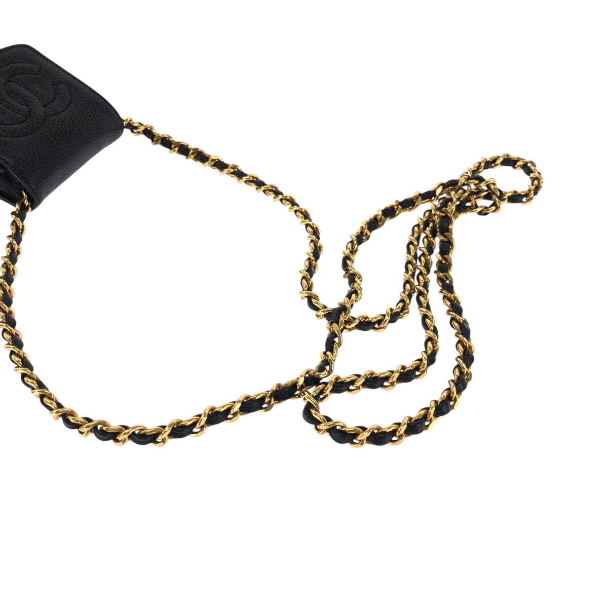 16999
CHANEL シャネル ココマーク ブラック 黒 ゴールド金具 キャビアスキン チェーンショルダーバッグ ポシェット シガレットケース レディース ABP78