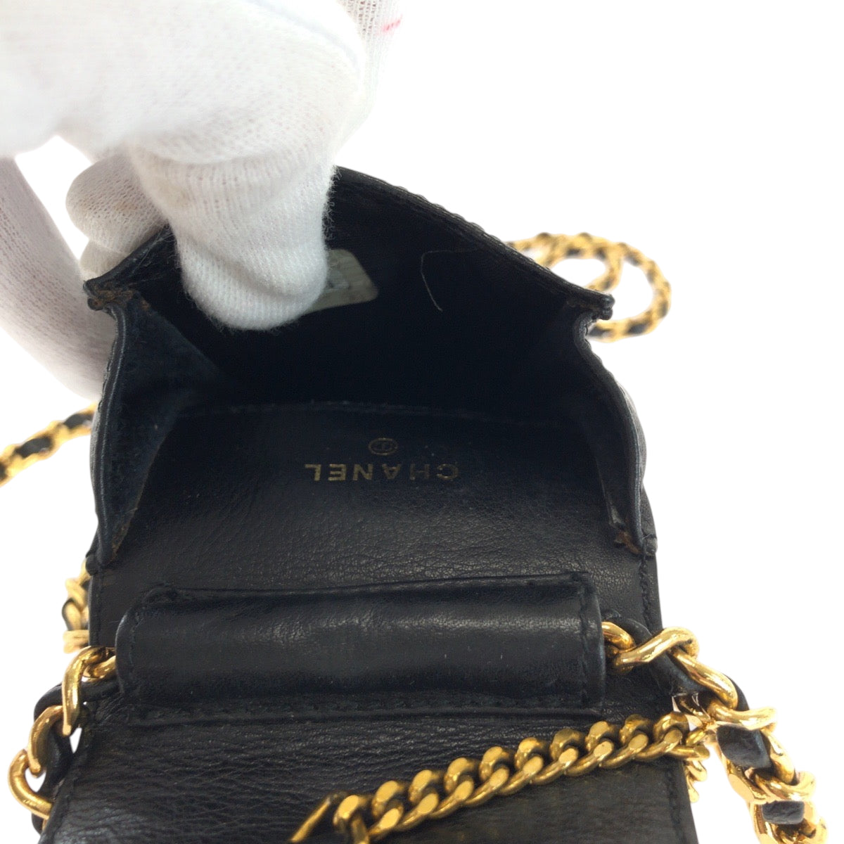 16999
CHANEL シャネル ココマーク ブラック 黒 ゴールド金具 キャビアスキン チェーンショルダーバッグ ポシェット シガレットケース レディース ABP78