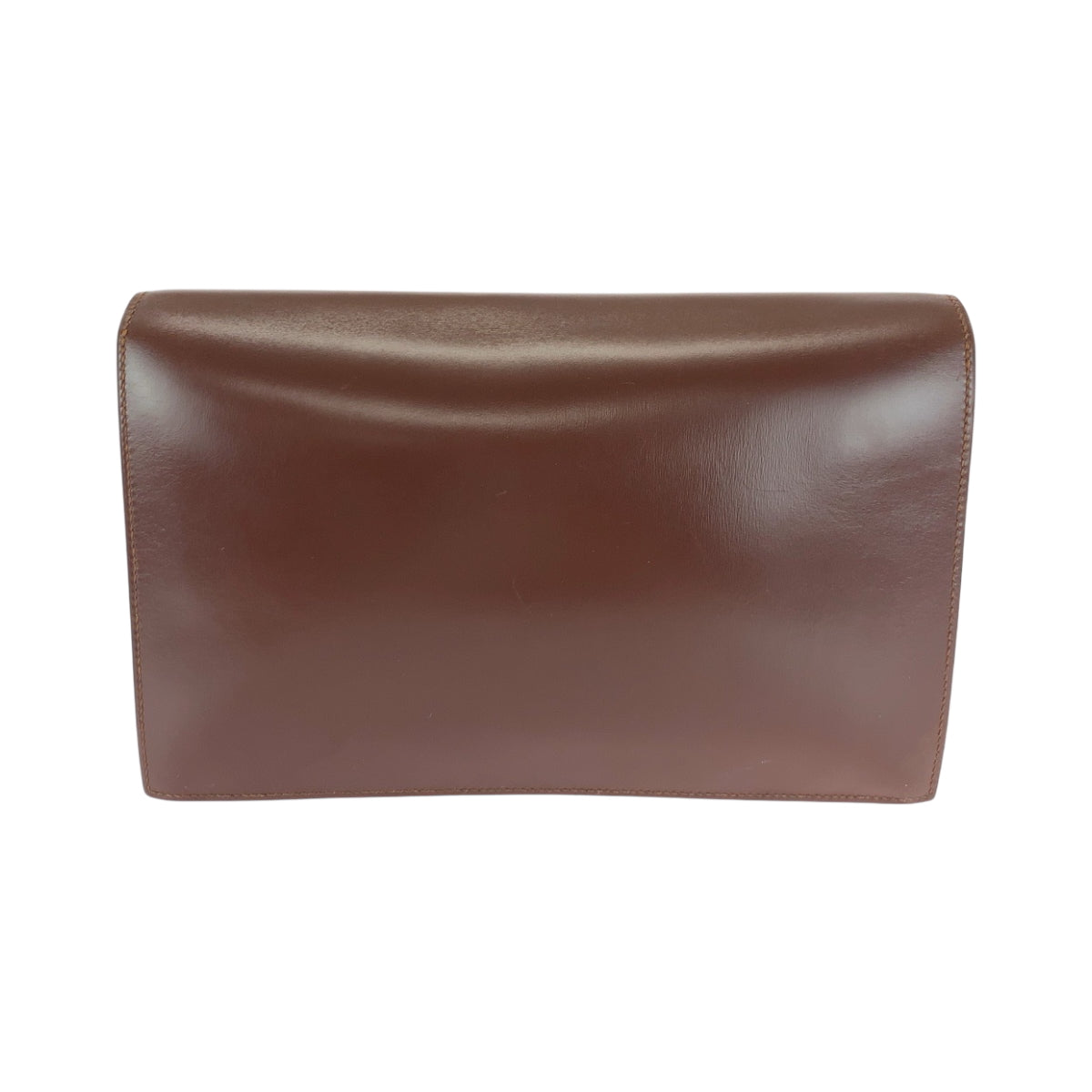 17001
HERMES エルメス ヴィンテージ ファコ ブラウン ゴールド金具 レザー クラッチバッグ セカンドバッグ  レディース ABP120