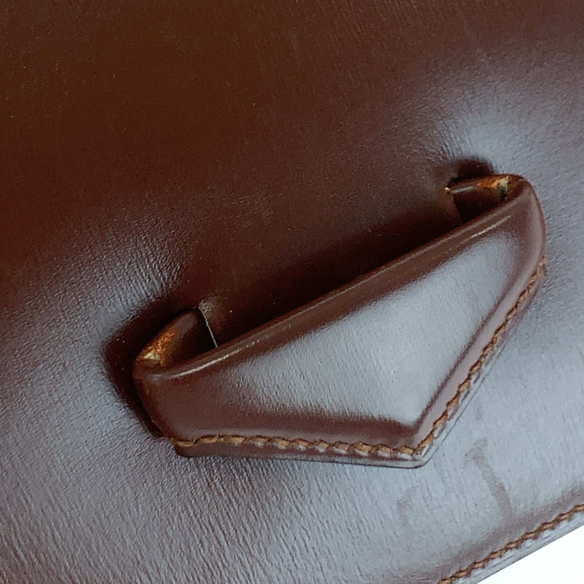 17001
HERMES エルメス ヴィンテージ ファコ ブラウン ゴールド金具 レザー クラッチバッグ セカンドバッグ  レディース ABP120