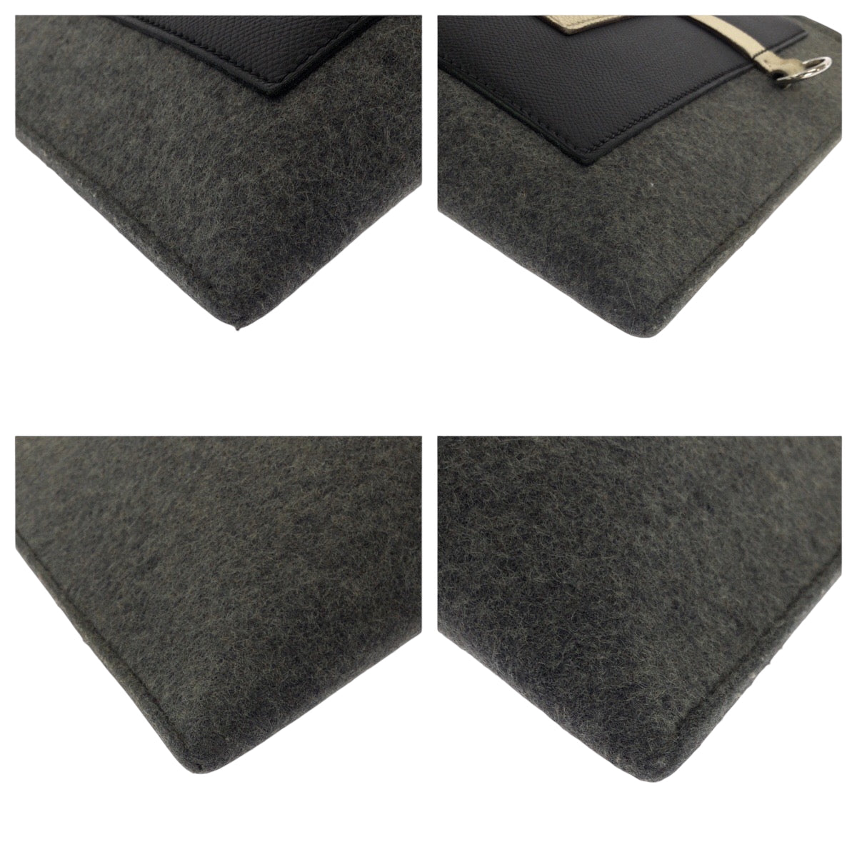 17004
HERMES エルメス トゥードゥー 37 グレー ブラック アイボリー シルバー金具 フェルト / ヴォーエプソン クラッチバッグ セカンドバッグ D刻印  メンズ AB44