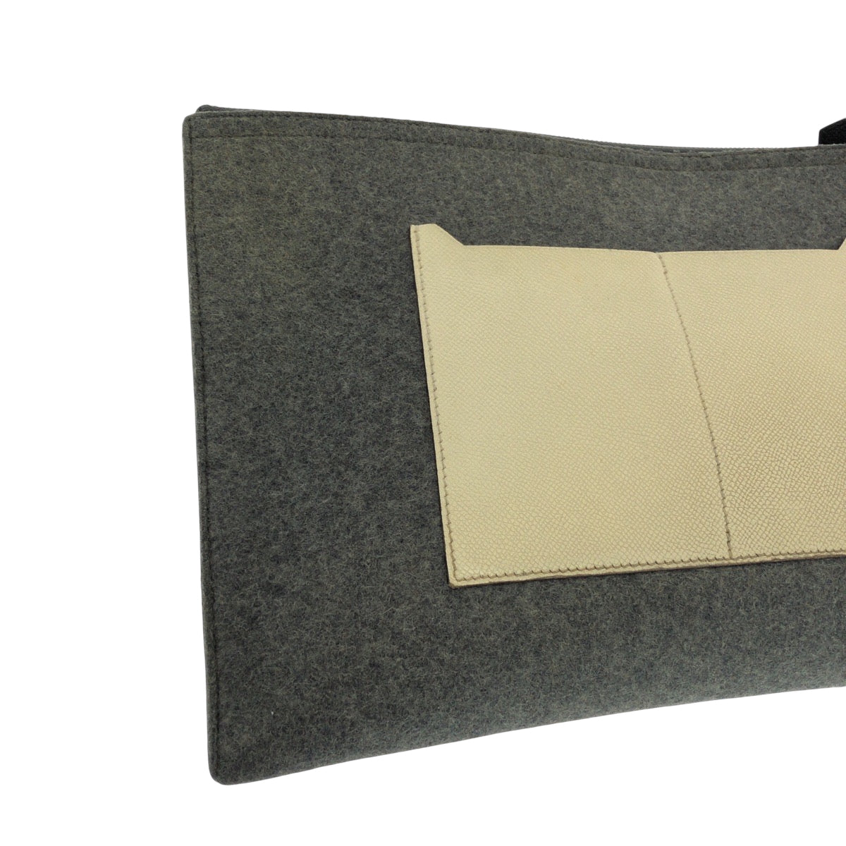 17004
HERMES エルメス トゥードゥー 37 グレー ブラック アイボリー シルバー金具 フェルト / ヴォーエプソン クラッチバッグ セカンドバッグ D刻印  メンズ AB44