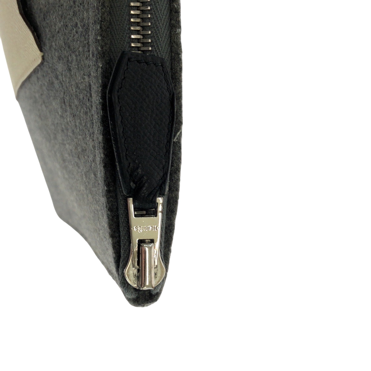 17004
HERMES エルメス トゥードゥー 37 グレー ブラック アイボリー シルバー金具 フェルト / ヴォーエプソン クラッチバッグ セカンドバッグ D刻印  メンズ AB44