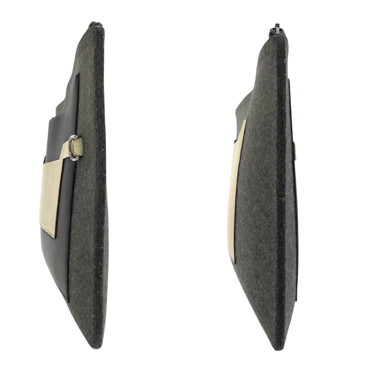 17004
HERMES エルメス トゥードゥー 37 グレー ブラック アイボリー シルバー金具 フェルト / ヴォーエプソン クラッチバッグ セカンドバッグ D刻印  メンズ AB44