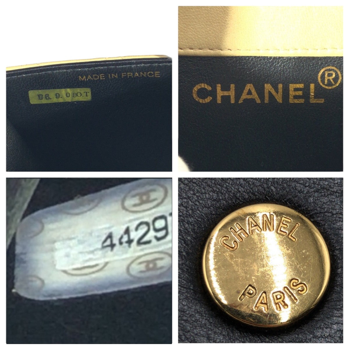 17013
CHANEL シャネル ヴィンテージ マトラッセ バイカラー ベージュ ブラック 黒 ラムスキン ショルダーバッグ ポーチ レディース ABP120