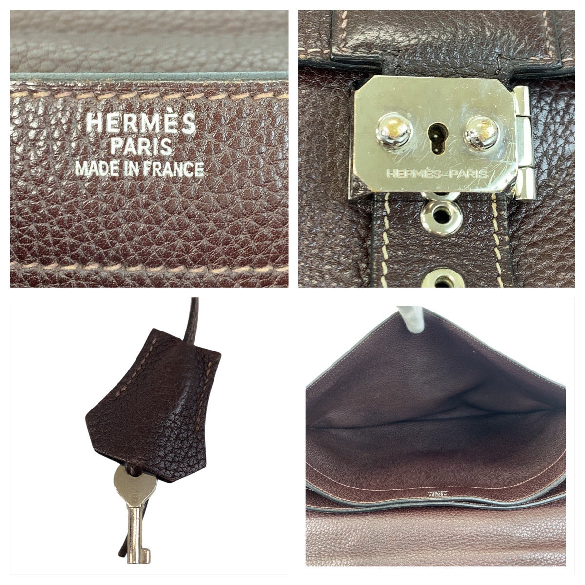 17017
HERMES エルメス サック ア デペッシュ ブラウン シルバー金具 トゴ ビジネスバッグ ブリーフケース  メンズ