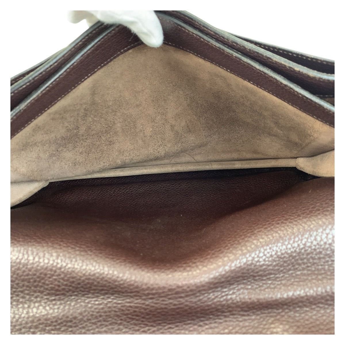 17017
HERMES エルメス サック ア デペッシュ ブラウン シルバー金具 トゴ ビジネスバッグ ブリーフケース  メンズ