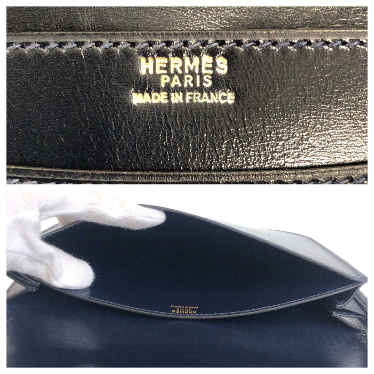 17020
HERMES エルメス ギャロパード ネイビー ボックスカーフ ショルダーバッグ ポシェット レディース AB130