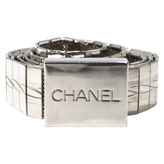 17021
CHANEL シャネル ロゴ コメあり シルバー メタル ベルト  レディース A85
