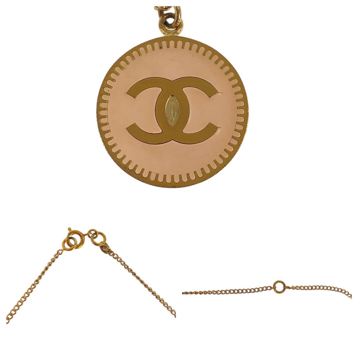 17022
CHANEL シャネル ココマーク ピンクベージュ ゴールド メタル ネックレス ラウンドネックレス  レディース ABP50