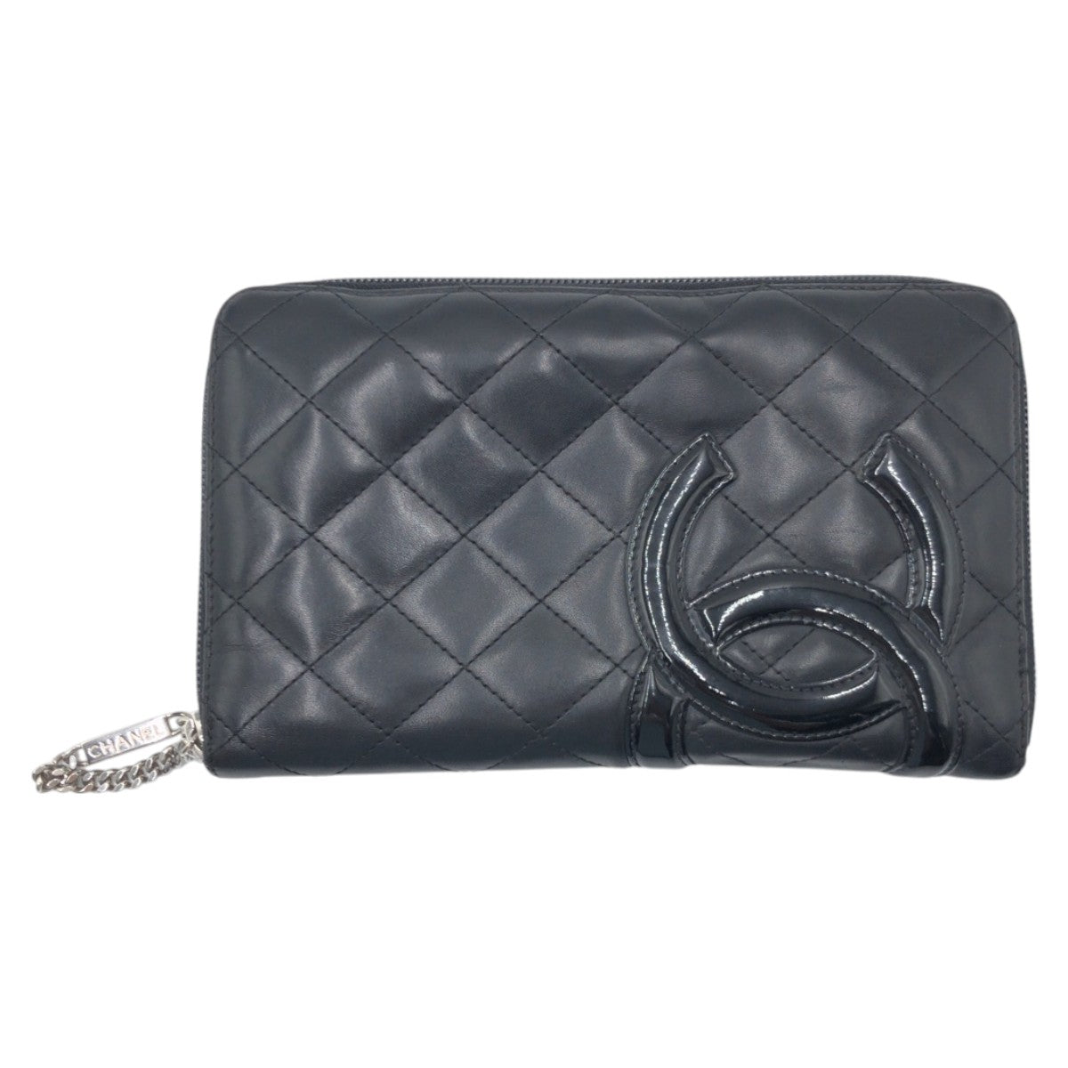 17024
CHANEL シャネル カンボン ココマーク ブラック 黒 レザー 長財布 ロングウォレット レディース ABP38
