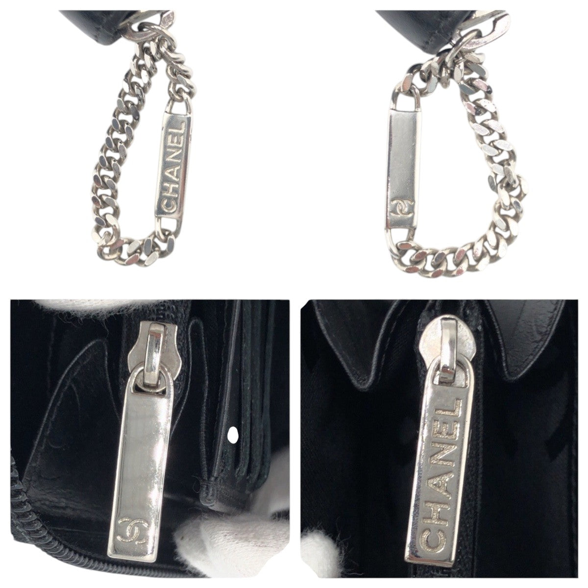 17024
CHANEL シャネル カンボン ココマーク ブラック 黒 レザー 長財布 ロングウォレット レディース ABP38