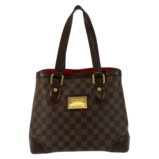 17029
LOUIS VUITTON ルイヴィトン ダミエ ハムステッド PM ブラウン ゴールド金具 PVC / レザー N51205 トートバッグ ショルダーバッグ  レディース AB63