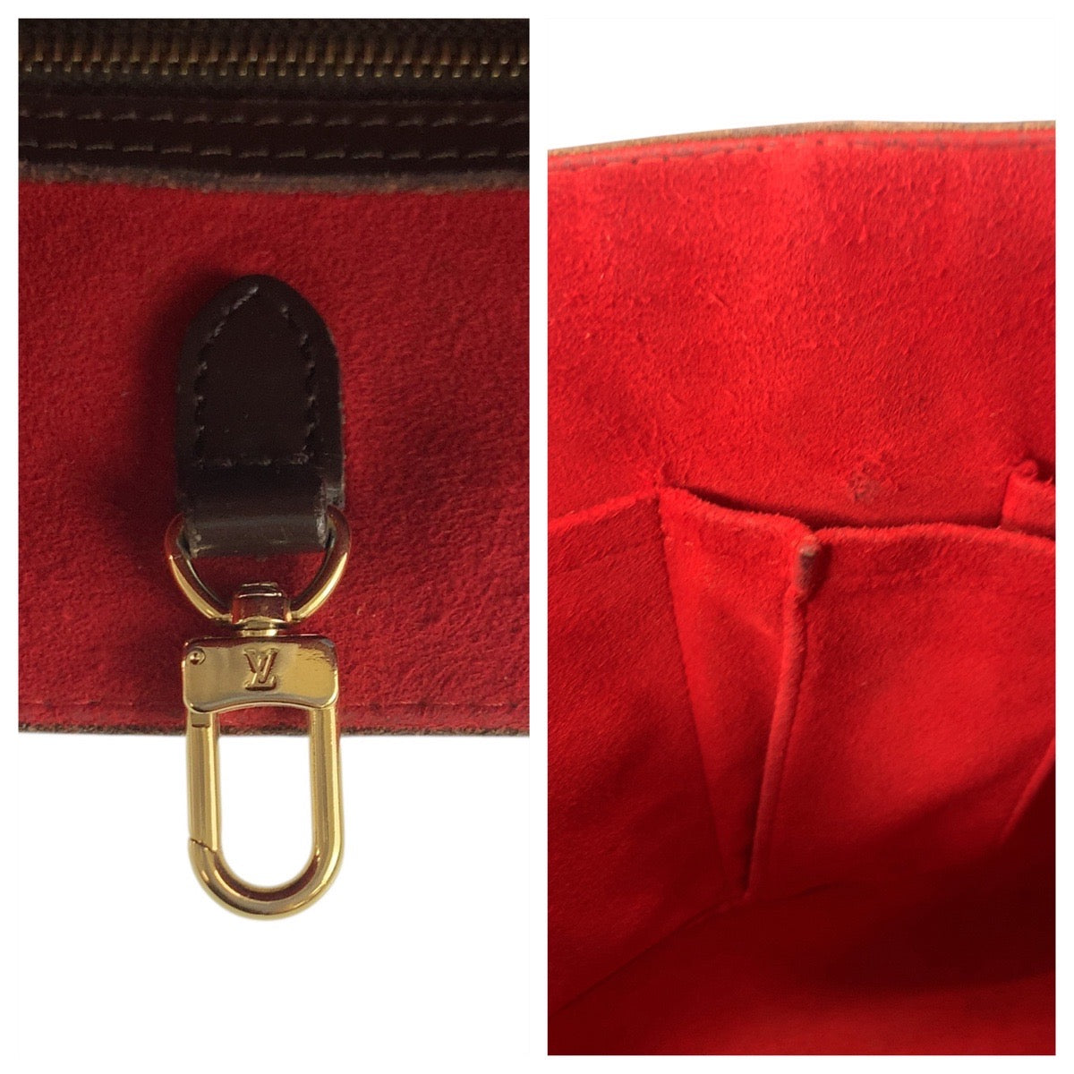 17029
LOUIS VUITTON ルイヴィトン ダミエ ハムステッド PM ブラウン ゴールド金具 PVC / レザー N51205 トートバッグ ショルダーバッグ  レディース AB63