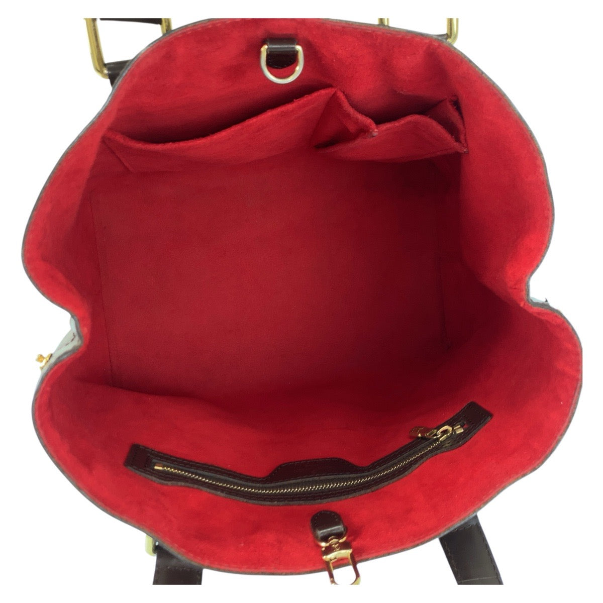17029
LOUIS VUITTON ルイヴィトン ダミエ ハムステッド PM ブラウン ゴールド金具 PVC / レザー N51205 トートバッグ ショルダーバッグ  レディース AB63