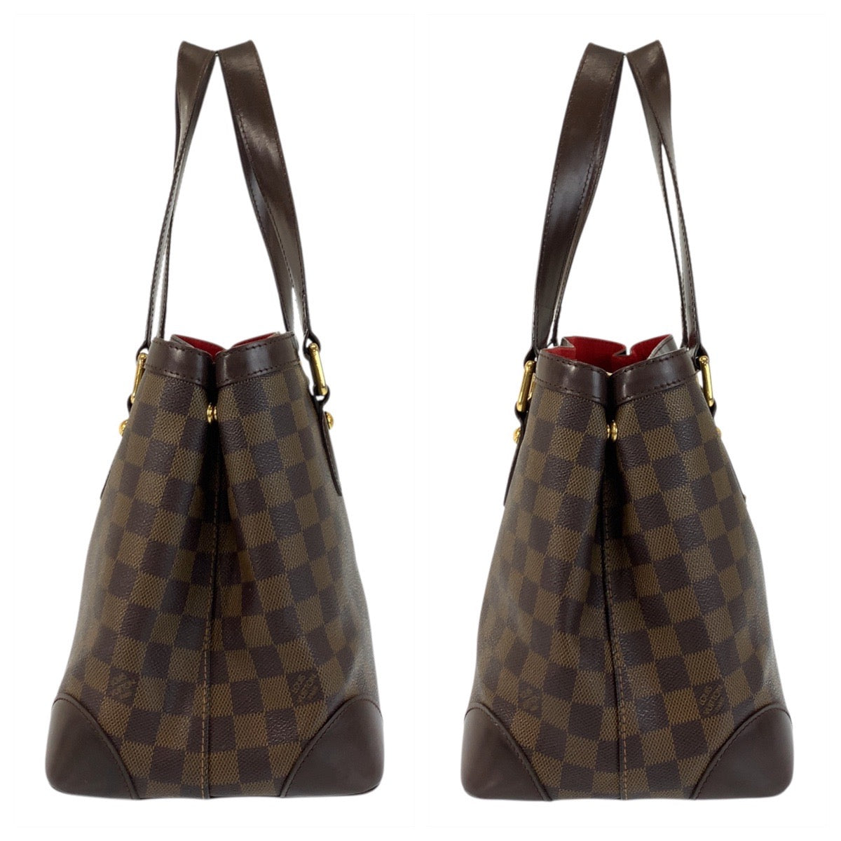 17029
LOUIS VUITTON ルイヴィトン ダミエ ハムステッド PM ブラウン ゴールド金具 PVC / レザー N51205 トートバッグ ショルダーバッグ  レディース AB63