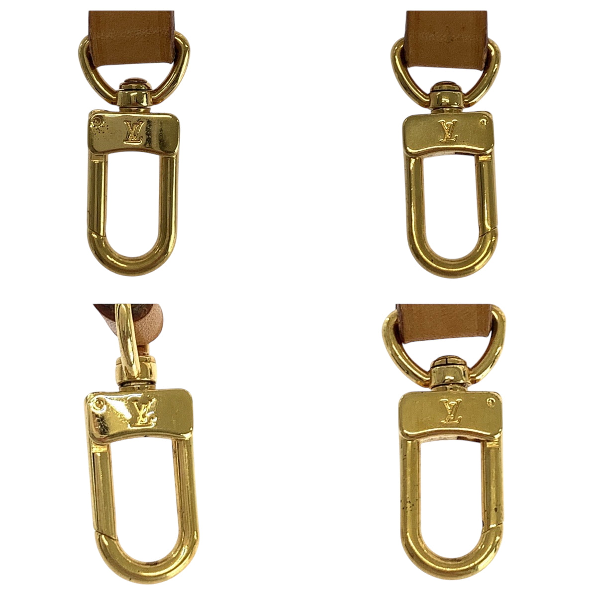 17030
LOUIS VUITTON ルイヴィトン ライトブラウン ゴールド金具 レザー ショルダーストラップのみ  レディース