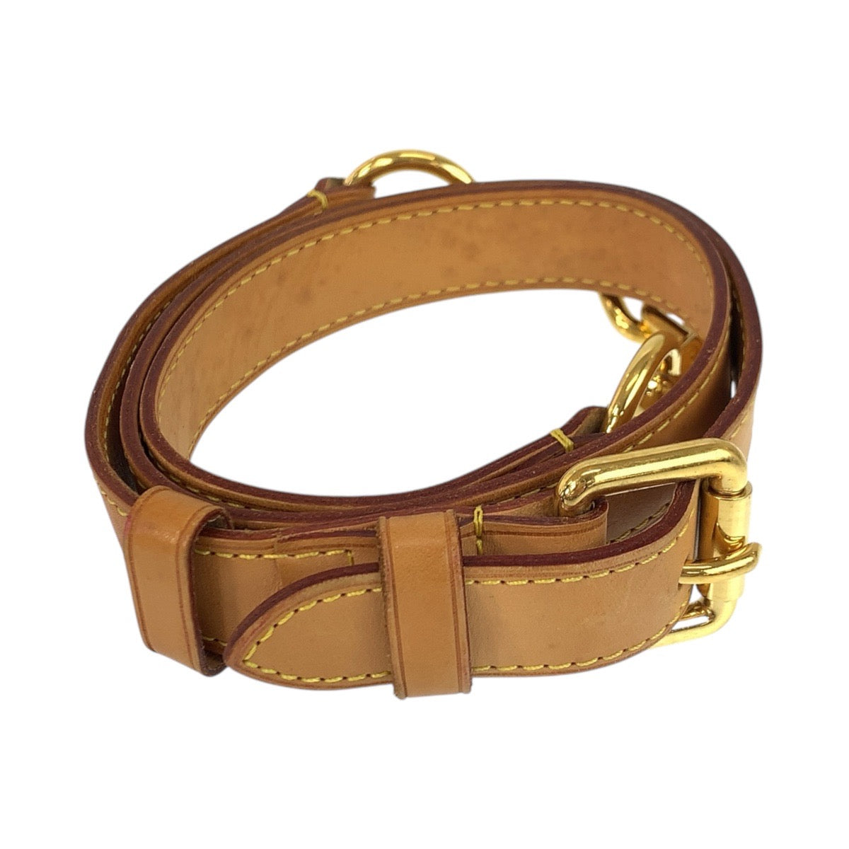 17032
LOUIS VUITTON ルイヴィトン ショルダーストラップのみ ブラウン ゴールド金具 レザー ショルダーバッグ  レディース