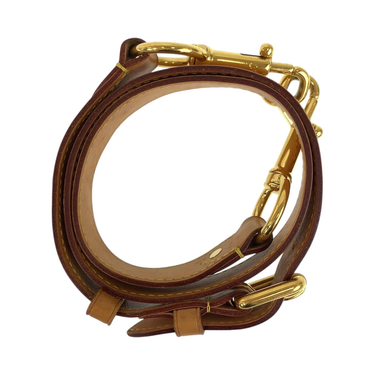 17032
LOUIS VUITTON ルイヴィトン ショルダーストラップのみ ブラウン ゴールド金具 レザー ショルダーバッグ  レディース