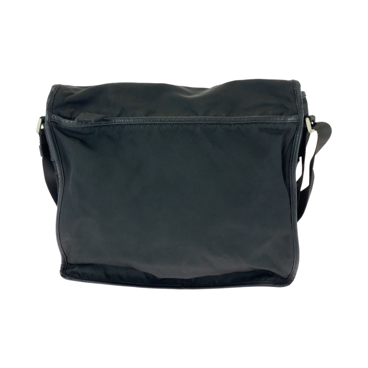 17034
PRADA プラダ テスート 三角ロゴプレート ブラック 黒 シルバー金具 ナイロン V166 ショルダーバッグ メッセンジャーバッグ  レディース AB34