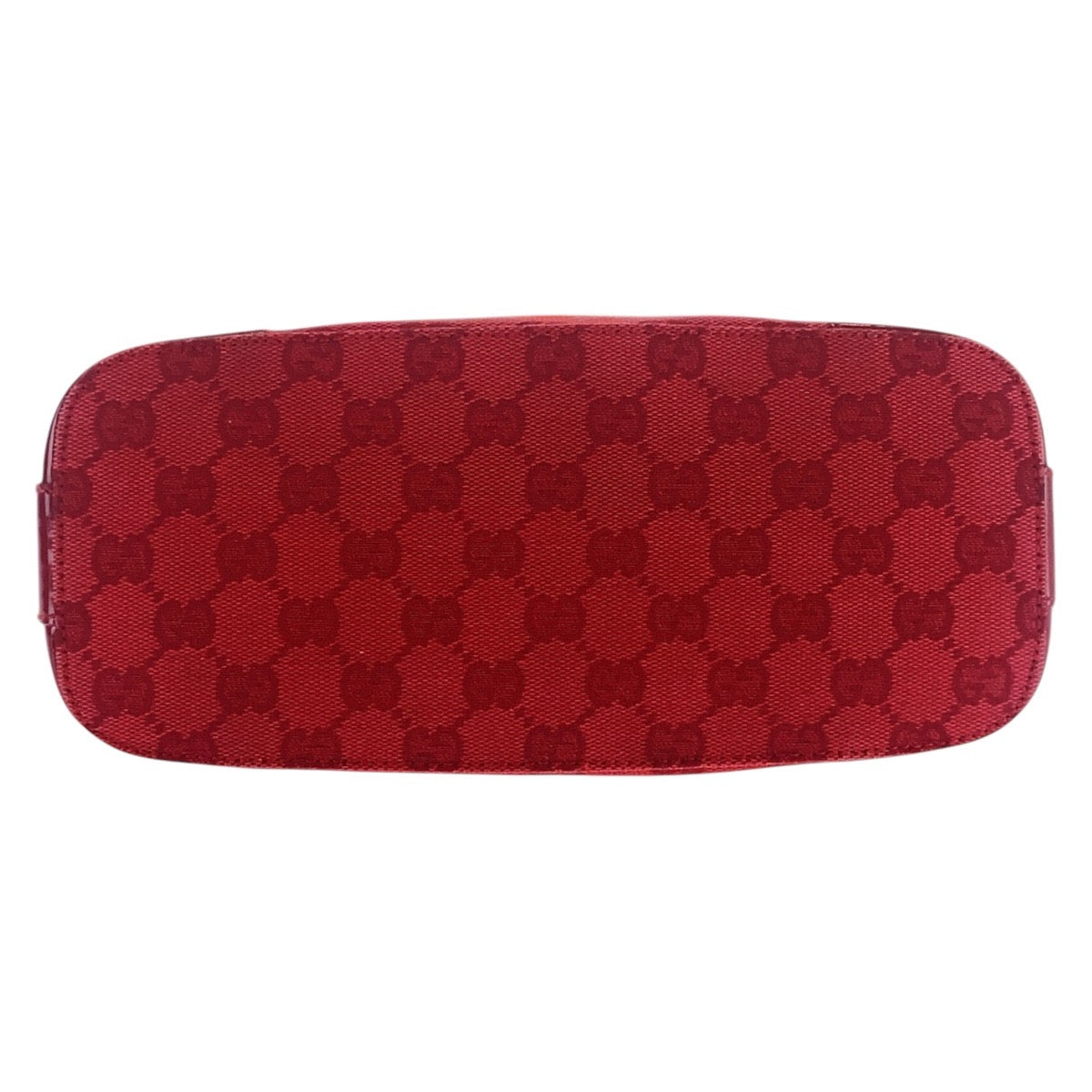 17036
GUCCI グッチ レッド ゴールド金具 GGキャンバス / エナメル 001 4204 ショルダーバッグ ホーボー  レディース AB36