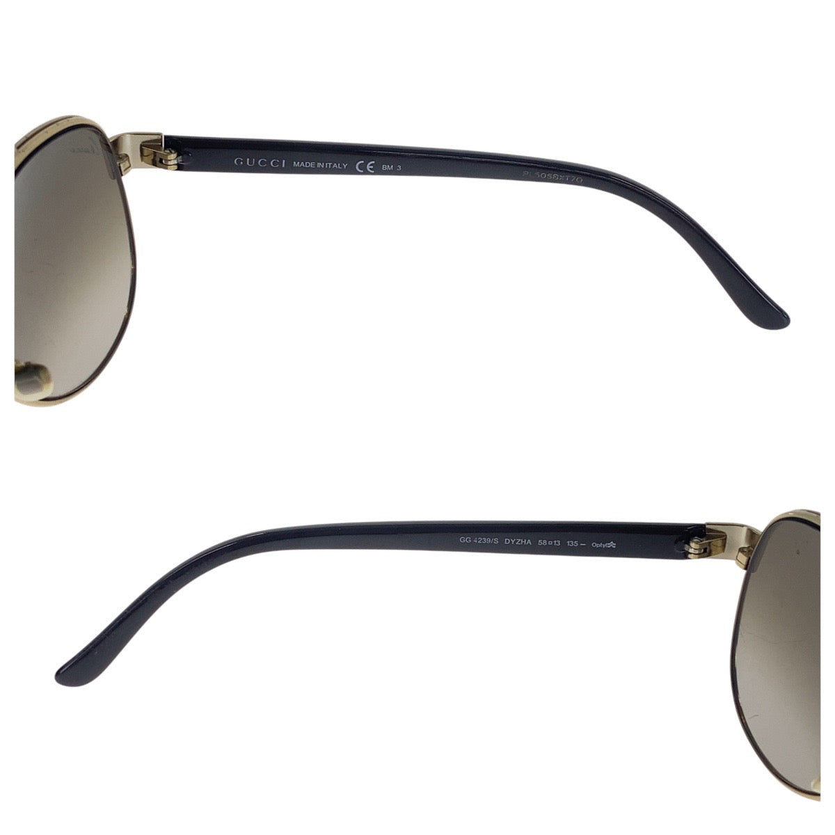 17040
GUCCI グッチ インターンロッキング ブラウン ゴールド金具 プラスチック GG 4239/S DYZHA 58□13 135 サングラス ティアドロップ  メンズ