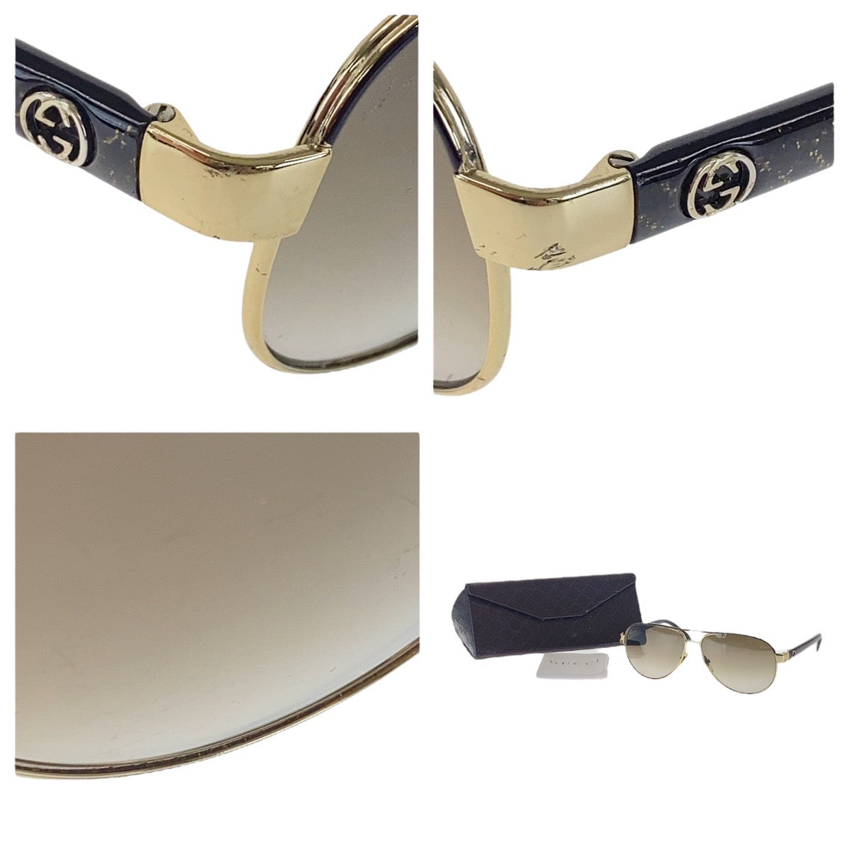 17040
GUCCI グッチ インターンロッキング ブラウン ゴールド金具 プラスチック GG 4239/S DYZHA 58□13 135 サングラス ティアドロップ  メンズ