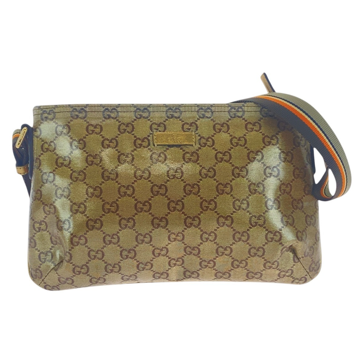 17045
GUCCI グッチ GGクリスタル ベージュ コーティングキャンバス 189749 斜め掛け ショルダーバッグ  レディース AB32