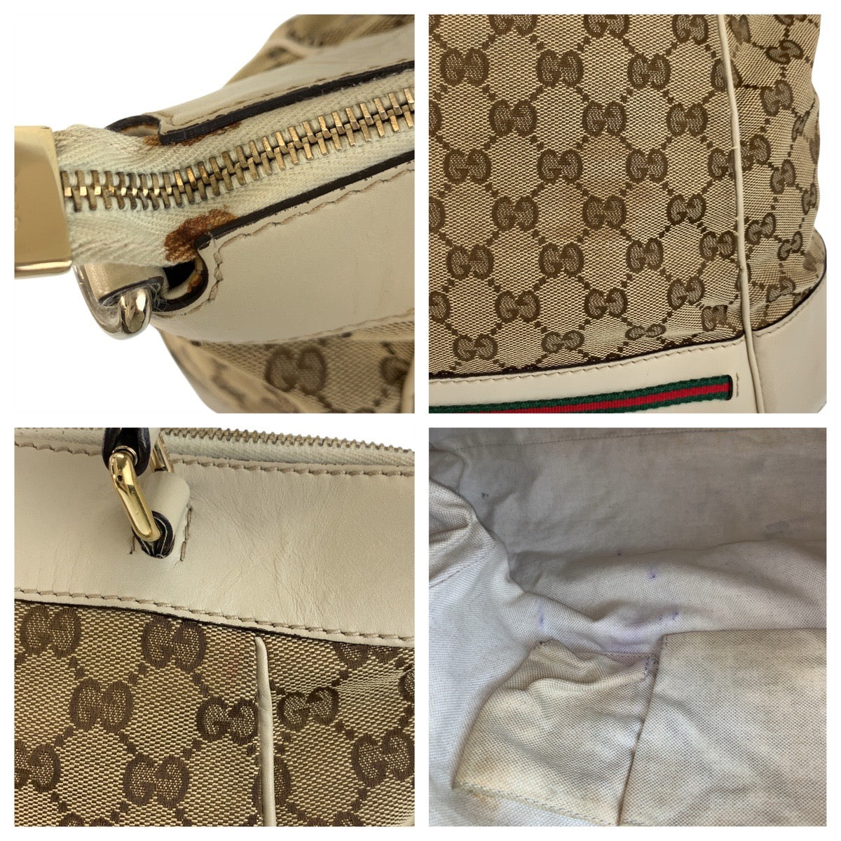 17049
GUCCI グッチ メイフェア シェリーライン ベージュ ゴールド金具 GGキャンバス / レザー 257349 トートバッグ ショルダーバッグ 2way レディース AB45