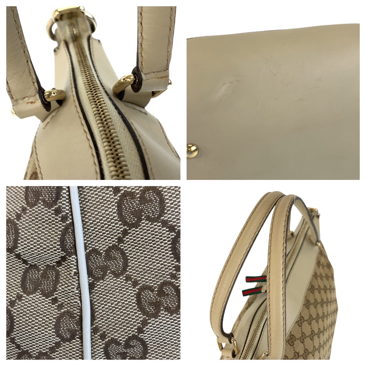 17049
GUCCI グッチ メイフェア シェリーライン ベージュ ゴールド金具 GGキャンバス / レザー 257349 トートバッグ ショルダーバッグ 2way レディース AB45