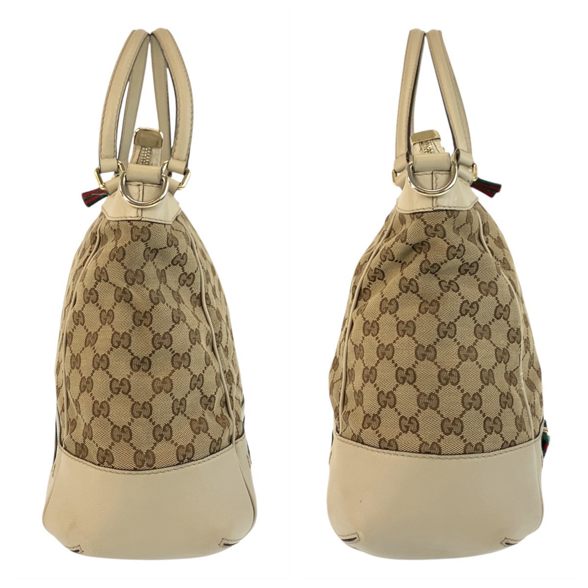 17049
GUCCI グッチ メイフェア シェリーライン ベージュ ゴールド金具 GGキャンバス / レザー 257349 トートバッグ ショルダーバッグ 2way レディース AB45
