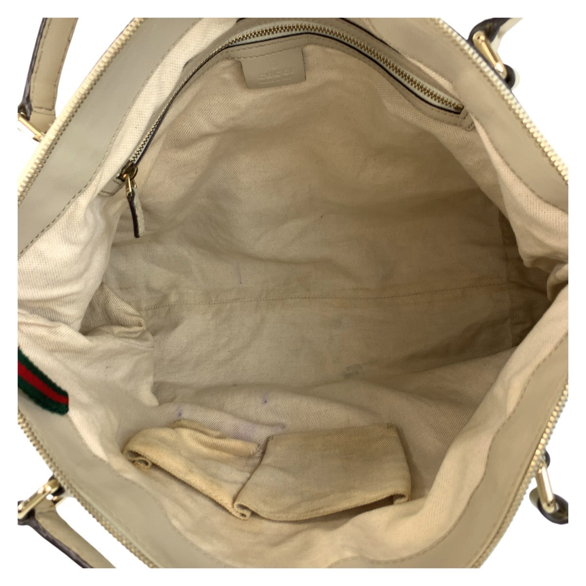 17049
GUCCI グッチ メイフェア シェリーライン ベージュ ゴールド金具 GGキャンバス / レザー 257349 トートバッグ ショルダーバッグ 2way レディース AB45