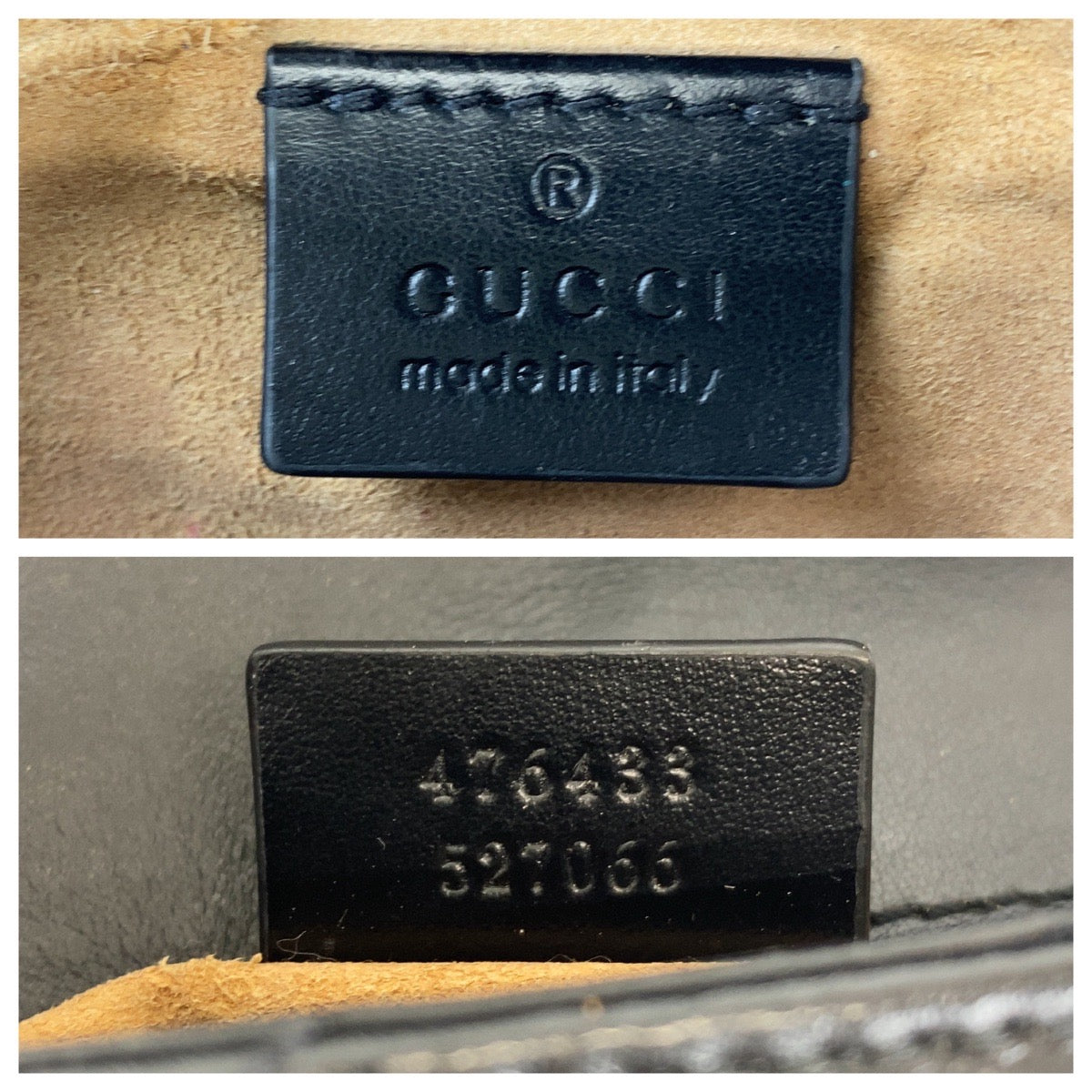 17052
GUCCI グッチ GGマーモント ブラック 黒 ゴールド金具 レザー 476433 チェーン ショルダーバッグ ポシェット  レディース