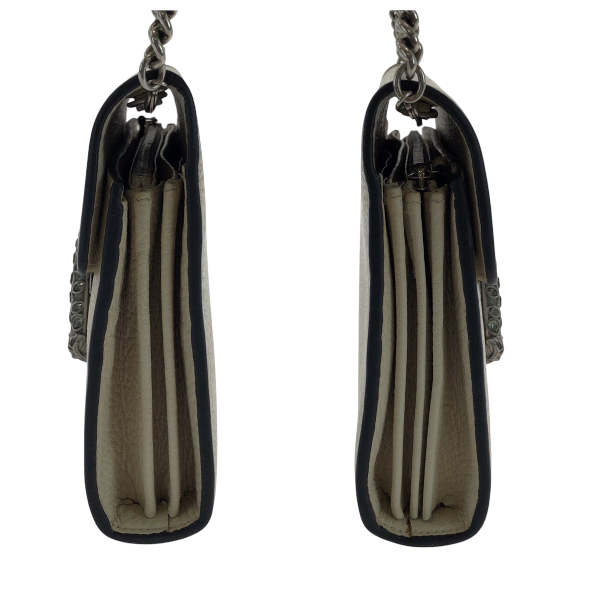 17053
GUCCI グッチ ディオニュソス ホワイト シルバー金具 レザー 401231 チェーンショルダーバッグ レディース AB74