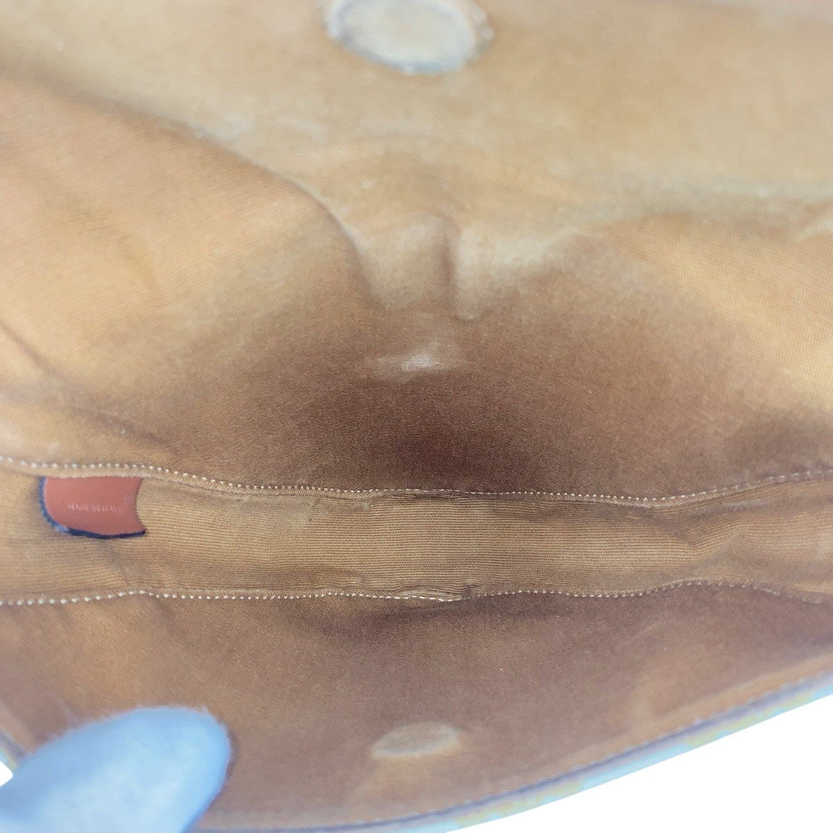 17054
CELINE セリーヌ トリオンフ トライアングル ベージュ ブラウン PVC 斜め掛け ショルダーバッグ ポシェット  レディース ABP78