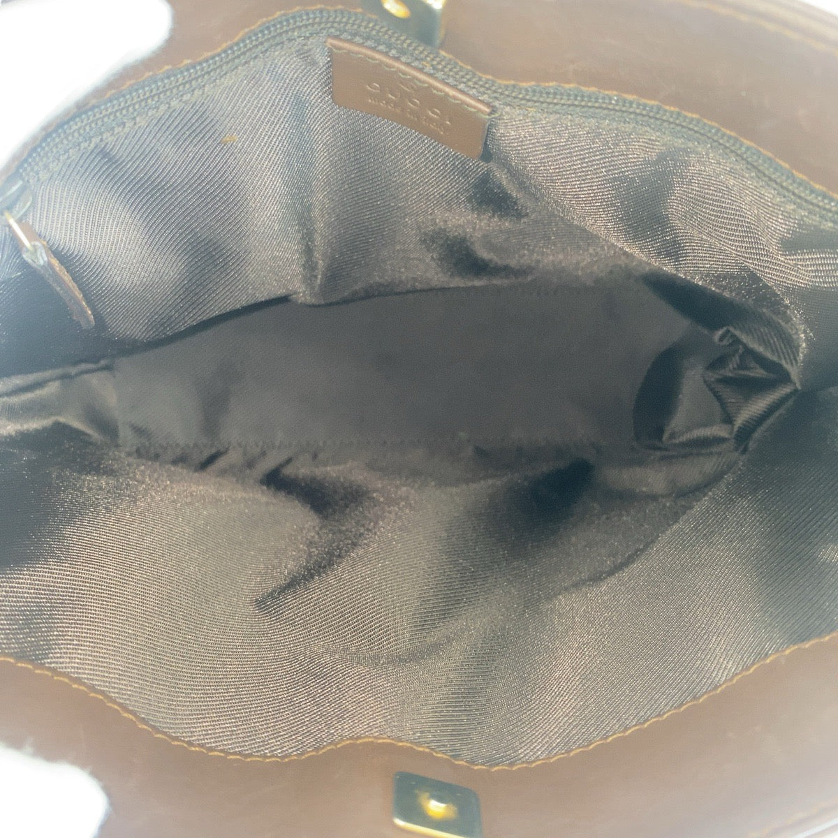 17058
GUCCI グッチ ベージュ ブラウン ゴールド金具 GGキャンバス / レザー 001 4231 ショルダーバッグ  レディース AB32