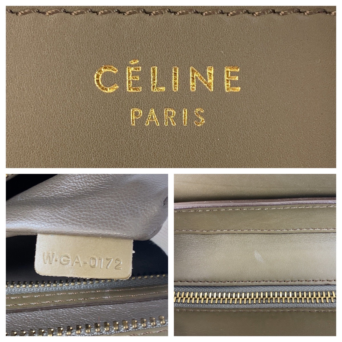 17061
CELINE セリーヌ ラゲージミニ オレンジ カーキ ベージュ ゴールド金具 ハラコ / レザー W GA-0172 ハンドバッグ トートバッグ レディース AB50