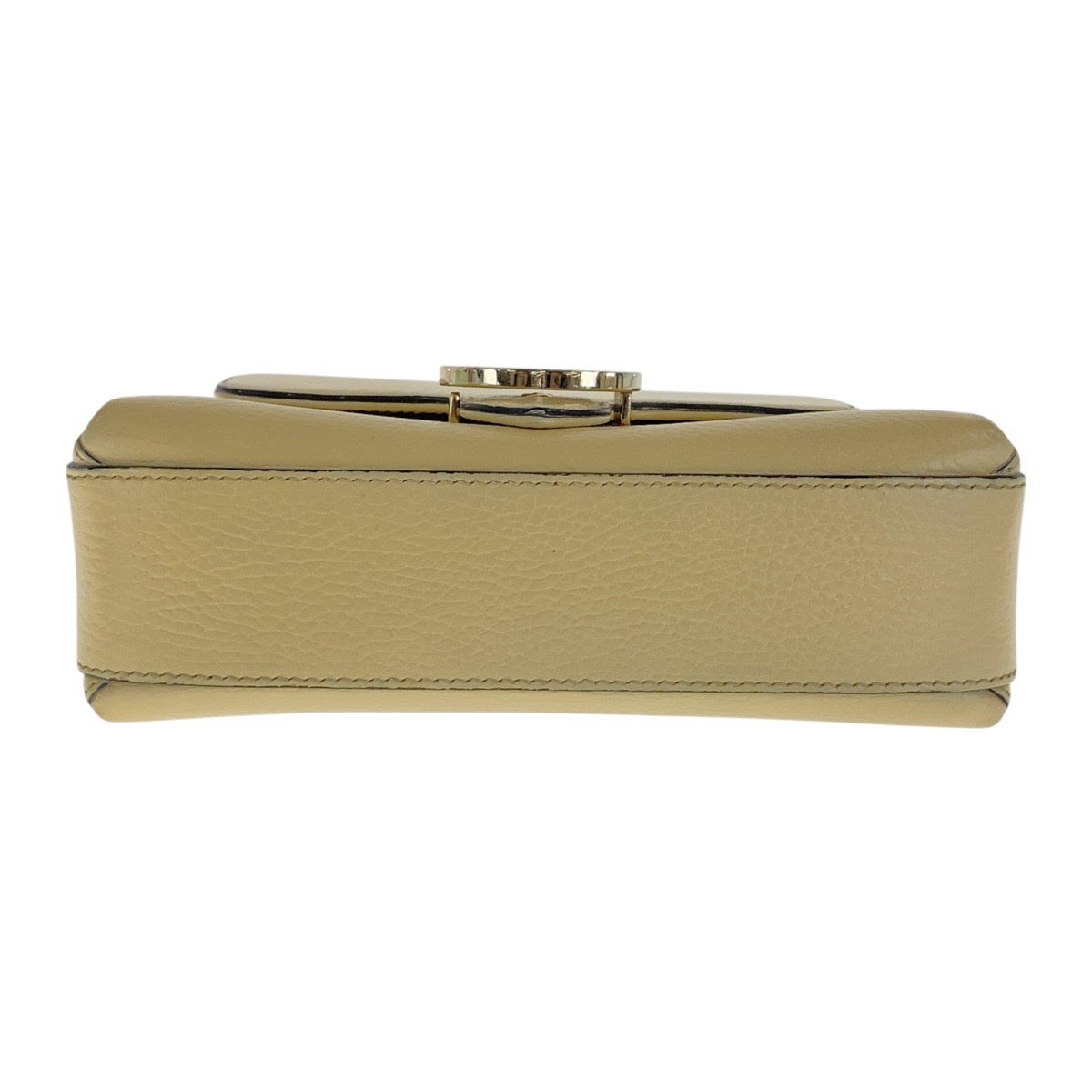 17067
GUCCI グッチ インターロッキング アイボリー ゴールド金具 レザー 607720 斜め掛け チェーン ショルダーバッグ  レディース AB75