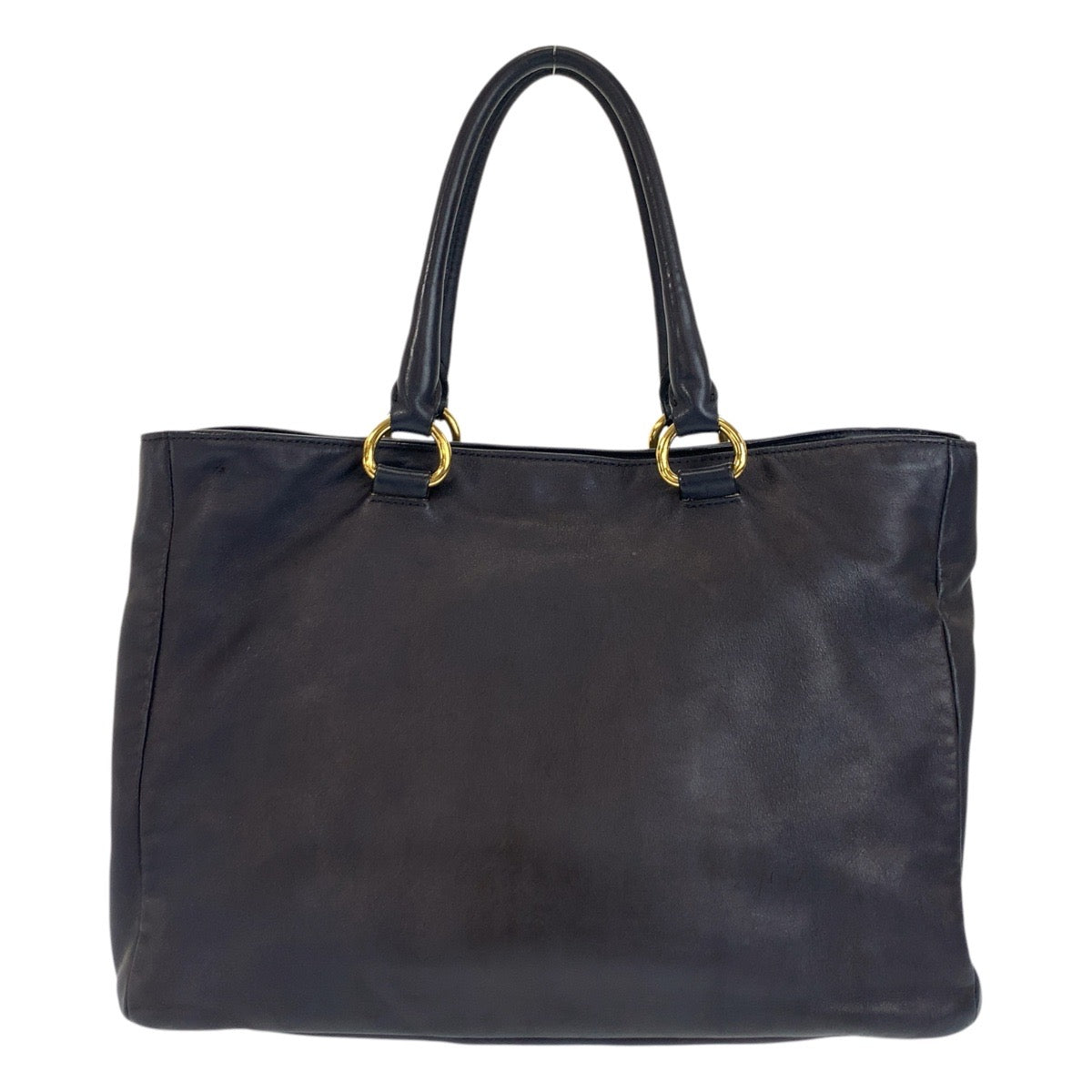 17070
PRADA プラダ ネイビー ゴールド金具 レザー トートバッグ ショルダーバッグ  レディース ABP55