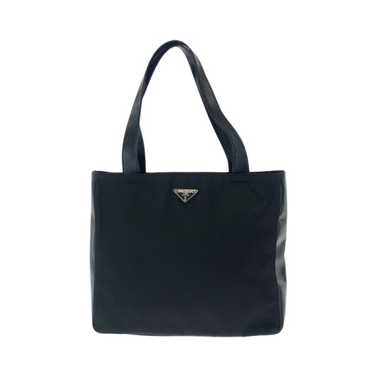 17071
PRADA プラダ テスート 三角ロゴプレート ブラック 黒 シルバー金具 ナイロン B8375 トートバッグ ショルダーバッグ  レディース AB32