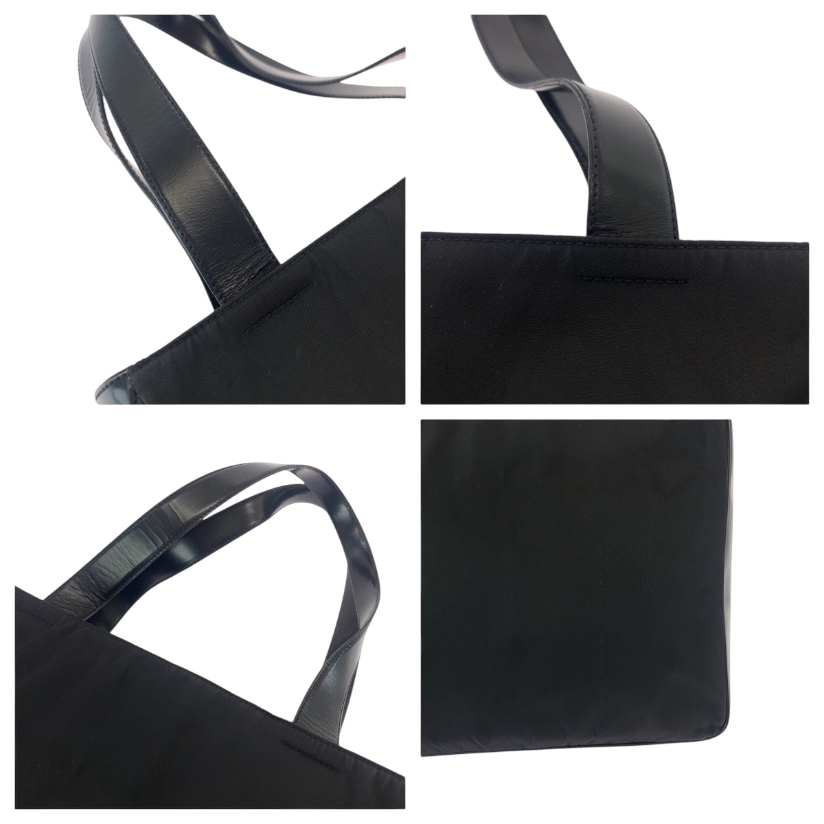 17071
PRADA プラダ テスート 三角ロゴプレート ブラック 黒 シルバー金具 ナイロン B8375 トートバッグ ショルダーバッグ  レディース AB32