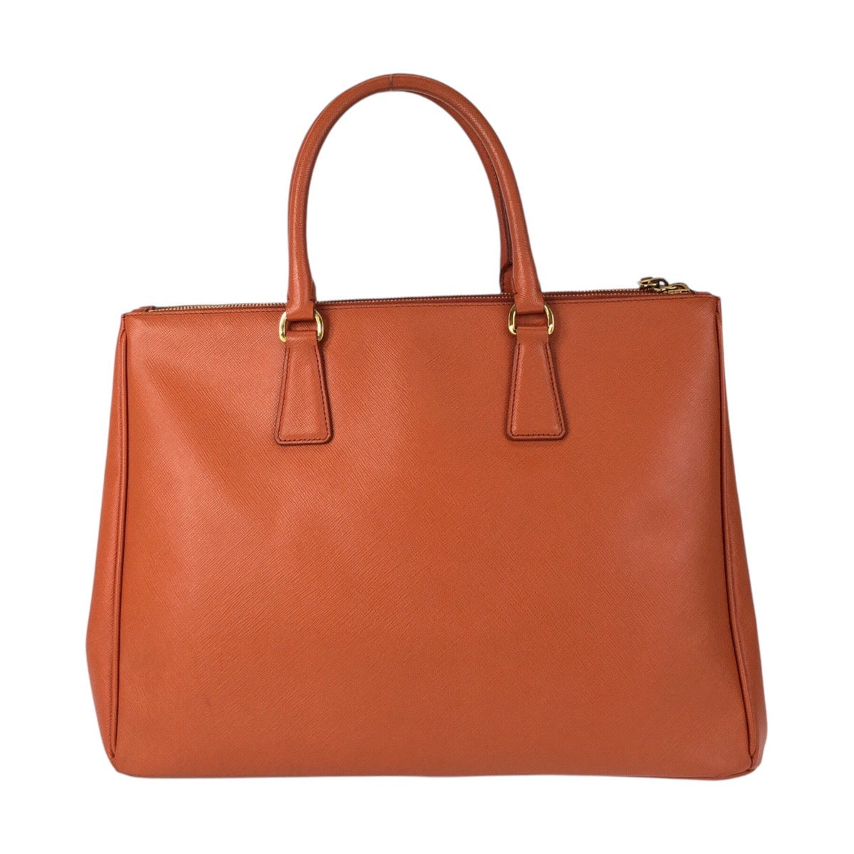 17072
PRADA プラダ サフィアーノ オレンジ ゴールド金具 レザー トートバッグ ハンドバッグ  レディース ABP63