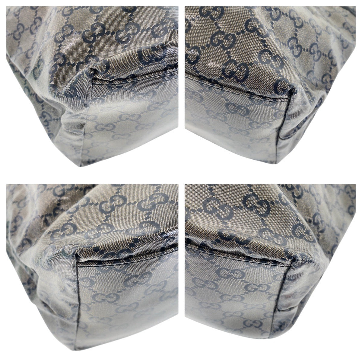 17082
GUCCI グッチ グレー ブラック コーティングキャンバス 155524 トートバッグ ショルダーバッグ レディース AB48