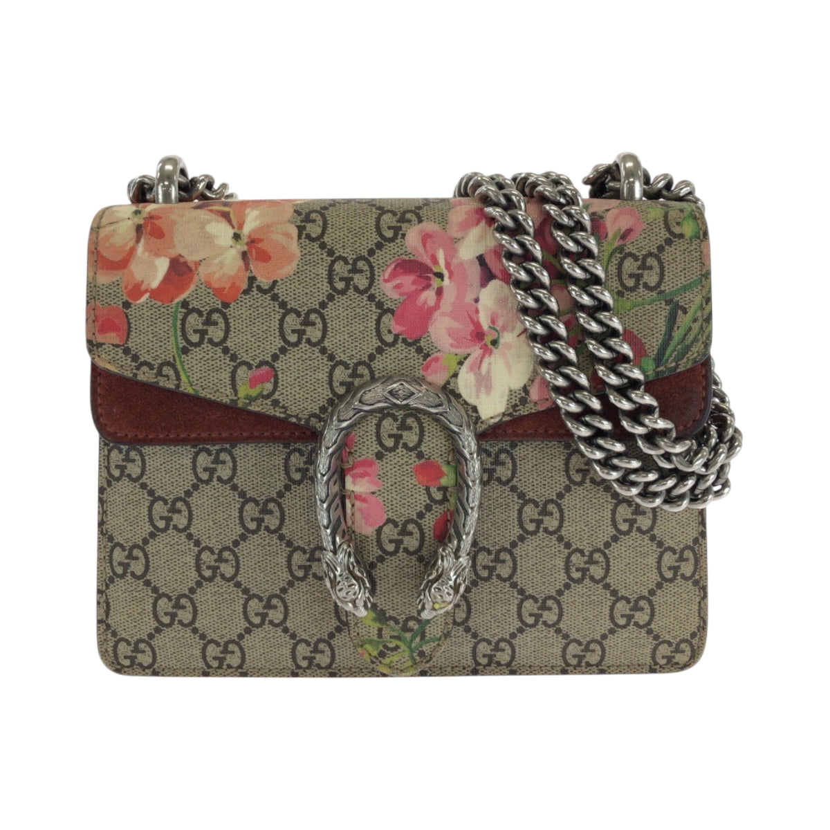 17084
GUCCI グッチ GGブルームス ディオニュソス ベージュ マルチカラー シルバー金具 GGスプリームキャンバス 421970 チェーンショルダーバッグ レディース ABP78