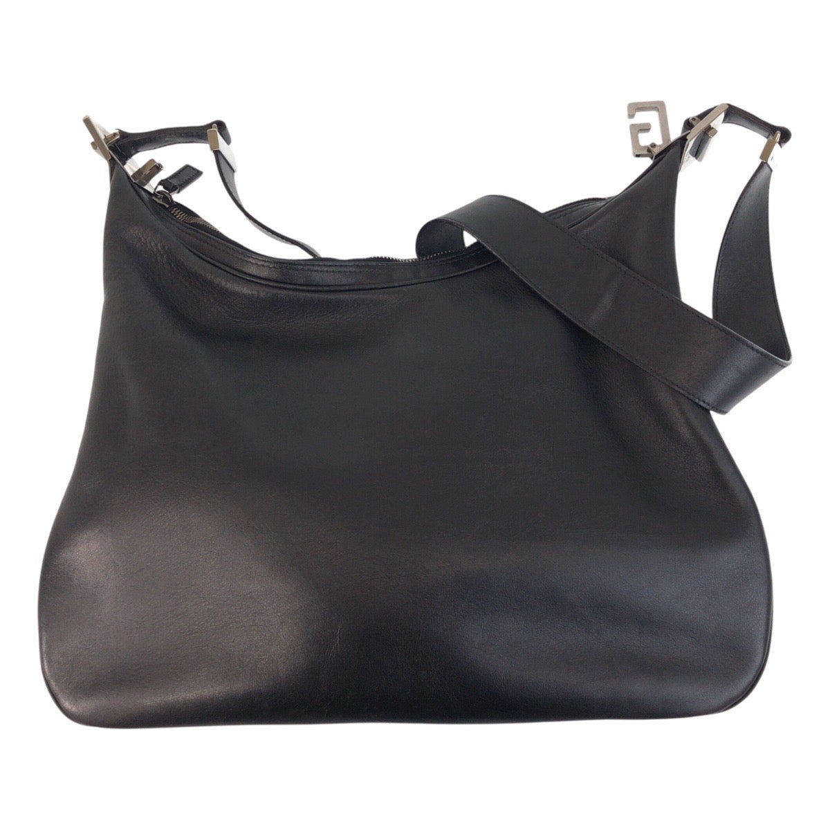 17085
GUCCI グッチ ブラック 黒 シルバー金具 レザー 001-3341 ショルダーバッグ  レディース ABP46